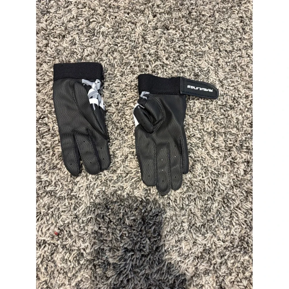 Rawlings Baseball Batting Gloves Black White Grey Camo Geometric Pattern PairXS